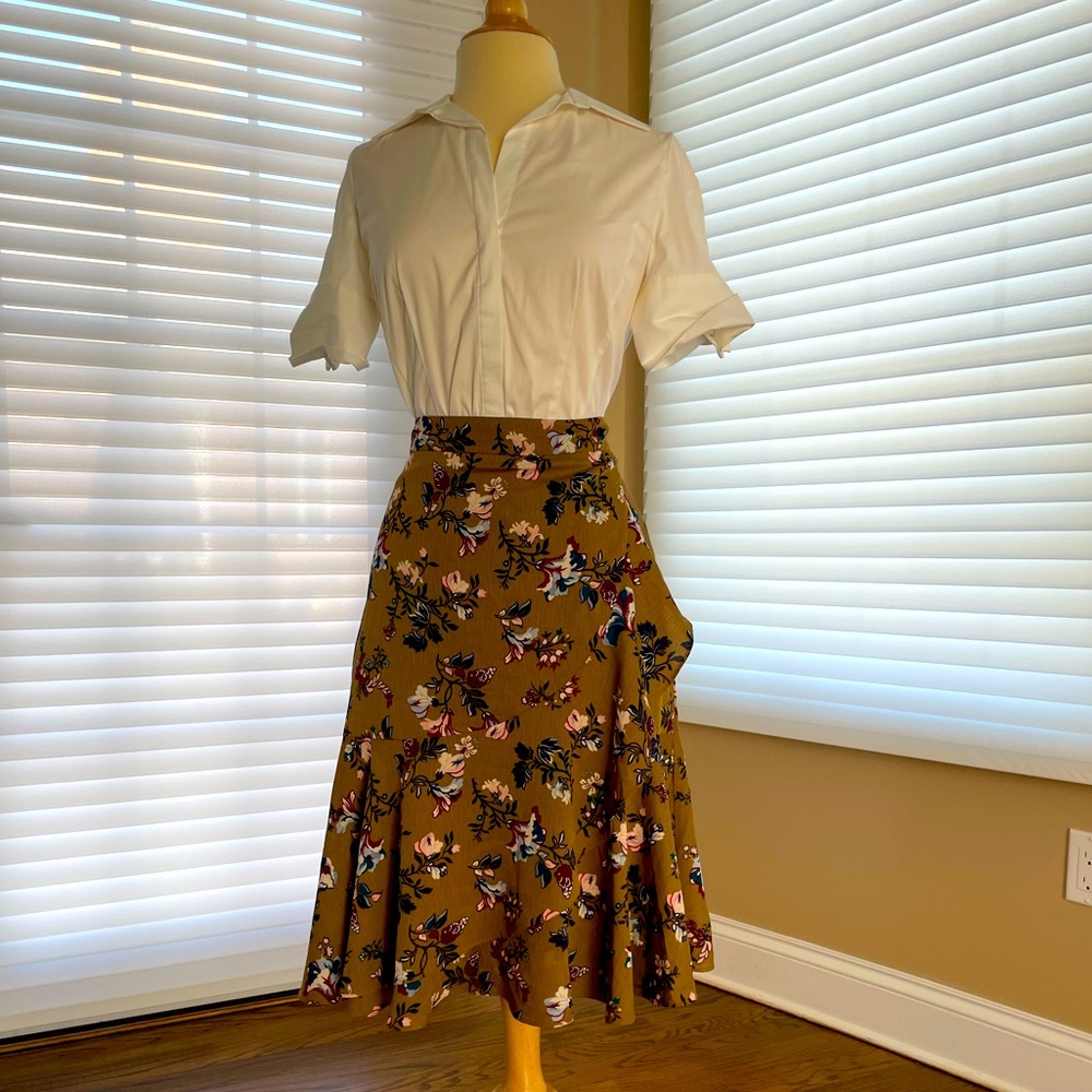 Ruffle Floral Skirt